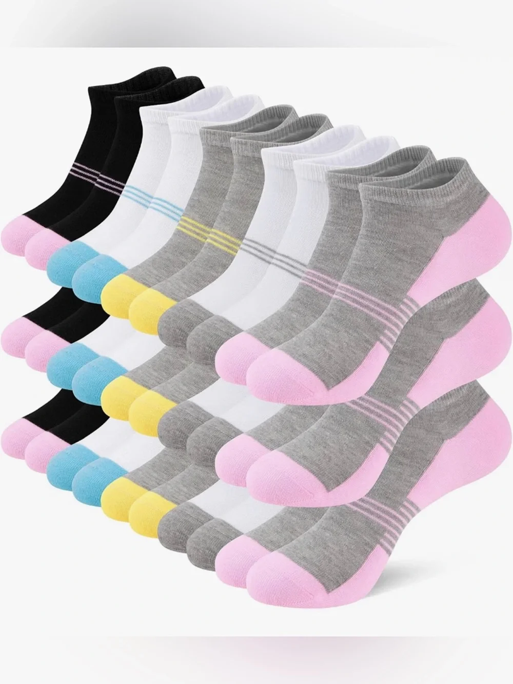 15 Pairs Womens Ankle Socks Thin Low Cut Casual Socks